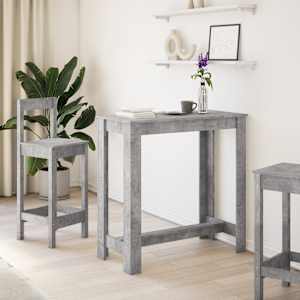 Barový stůl betonově šedý 102 x 50 x 103,5 cm kompozitní dřevo - obrázek 3