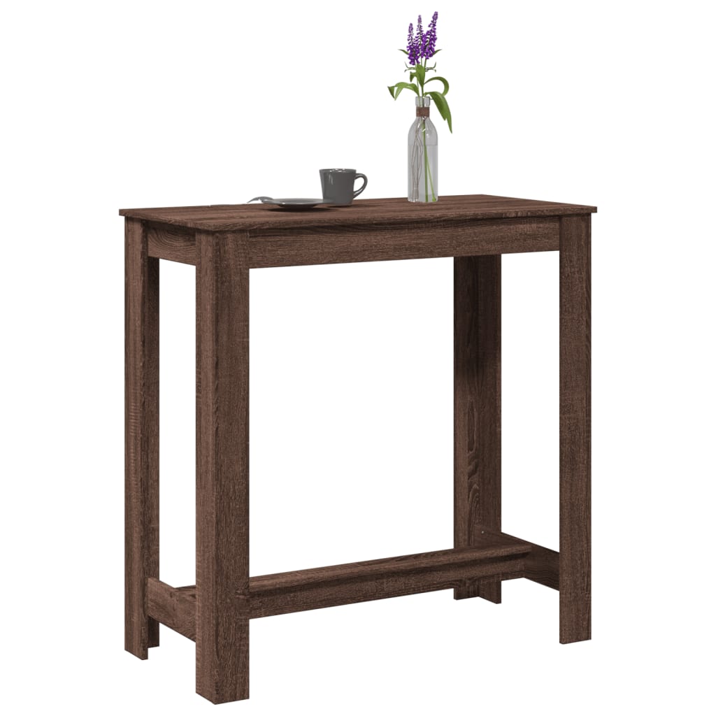 vidaXL Bartisch Braun Eichen-Optik 102x50x103,5 cm Holzwerkstoff