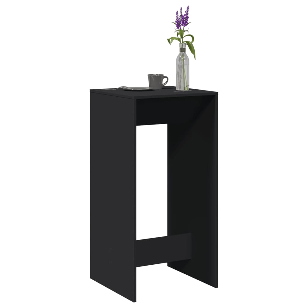 vidaXL Masă bar, negru, 51x50x103,5 cm, lemn prelucrat