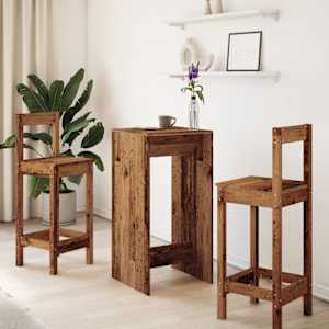 Barový stůl old wood 51 x 50 x 103,5 cm kompozitní dřevo - obrázek 3