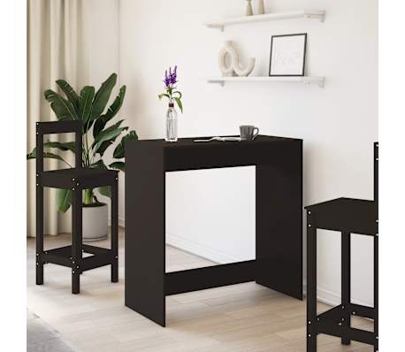 vidaXL Bar Table Black 102x50x103.5 cm Engineered Wood