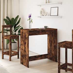 Barový stůl kouřový dub 102 x 50 x 103,5 cm kompozitní dřevo - obrázek 3