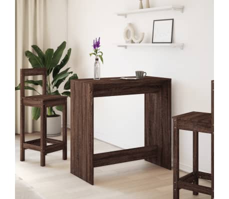 vidaXL Bar Table Brown Oak 102x50x103.5 cm Engineered Wood
