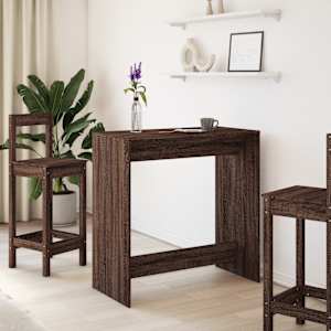 Barový stůl hnědý dub 102 x 50 x 103,5 cm kompozitní dřevo - obrázek 3