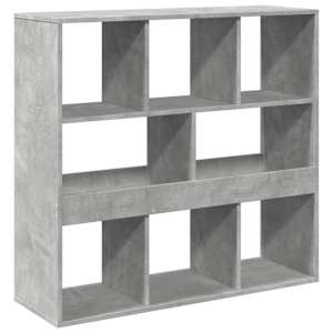 Knihovna / dělicí stěna betonově šedá 100 x 33 x 94,5 cm - obrázek 6