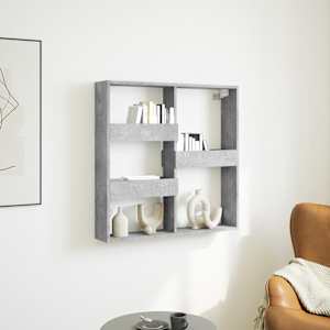 Nástěnná skříňka betonově šedá 80 x 15 x 80 cm kompozitní dřevo