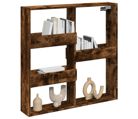 vidaXL Dulap de perete, stejar fumuriu, 80x15x80 cm, lemn prelucrat