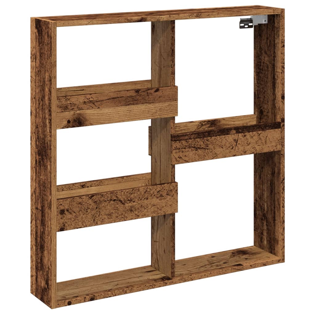 vidaXL Nástěnná skříňka old wood 80 x 15 x 80 cm kompozitní dřevo