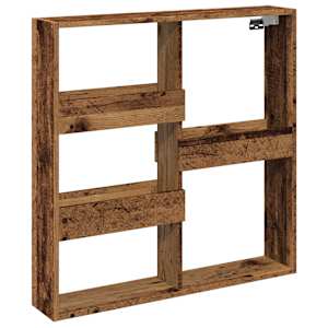 Nástěnná skříňka old wood 80 x 15 x 80 cm kompozitní dřevo - obrázek 2