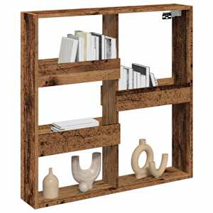Nástěnná skříňka old wood 80 x 15 x 80 cm kompozitní dřevo - obrázek 3