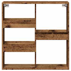 Nástěnná skříňka old wood 80 x 15 x 80 cm kompozitní dřevo - obrázek 4