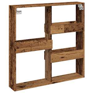 Nástěnná skříňka old wood 80 x 15 x 80 cm kompozitní dřevo - obrázek 6