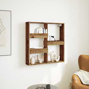 Nástěnná skříňka old wood 80 x 15 x 80 cm kompozitní dřevo - obrázek 1