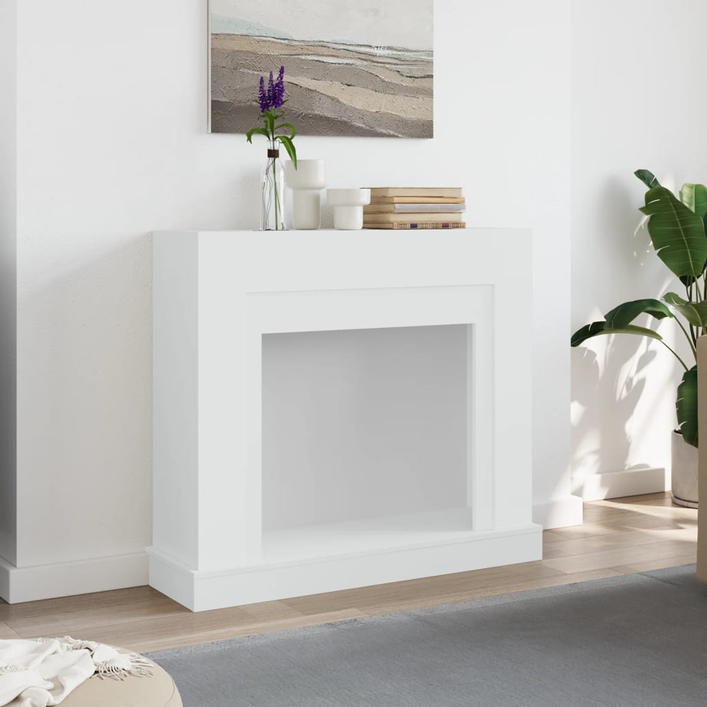 vidaXL Haardombouw 100x30x87,5 cm bewerkt hout wit afbeelding