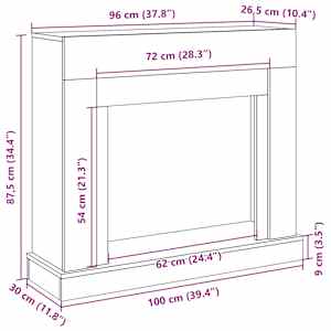 Krbová obestavba dub artisan 100x30x87,5 cm kompozitní dřevo - obrázek 9