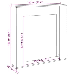 Krbová obestavba bílá 100 x 20 x 100 cm kompozitní dřevo - obrázek 9