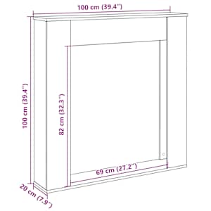Krbová obestavba dub sonoma 100 x 20 x 100 cm kompozitní dřevo - obrázek 9