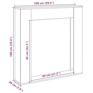 Krbová obestavba betonově šedá 100x20x100 cm kompozitní dřevo - obrázek 9