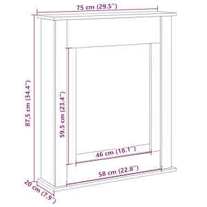 Krbová obestavba betonově šedá 75x20x87,5 cm kompozitní dřevo - obrázek 9