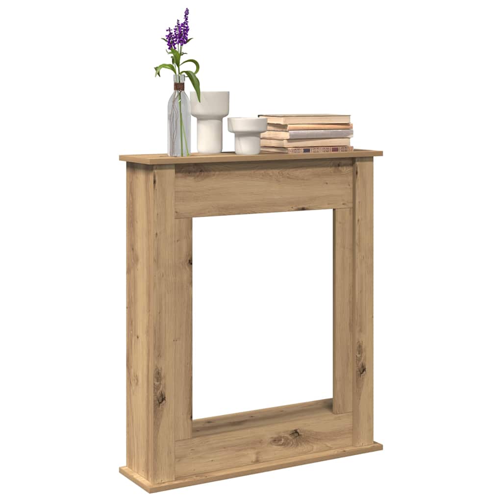 vidaXL Kaminumrandung Artisan-Eiche 75x20x87,5 cm Holzwerkstoff