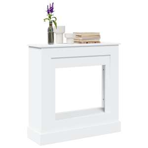 Okvir za kamin bela 90x30x90 cm inženirski les