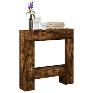 Okvir za kamin dimljeni hrast 81x18x82 cm inženirski les