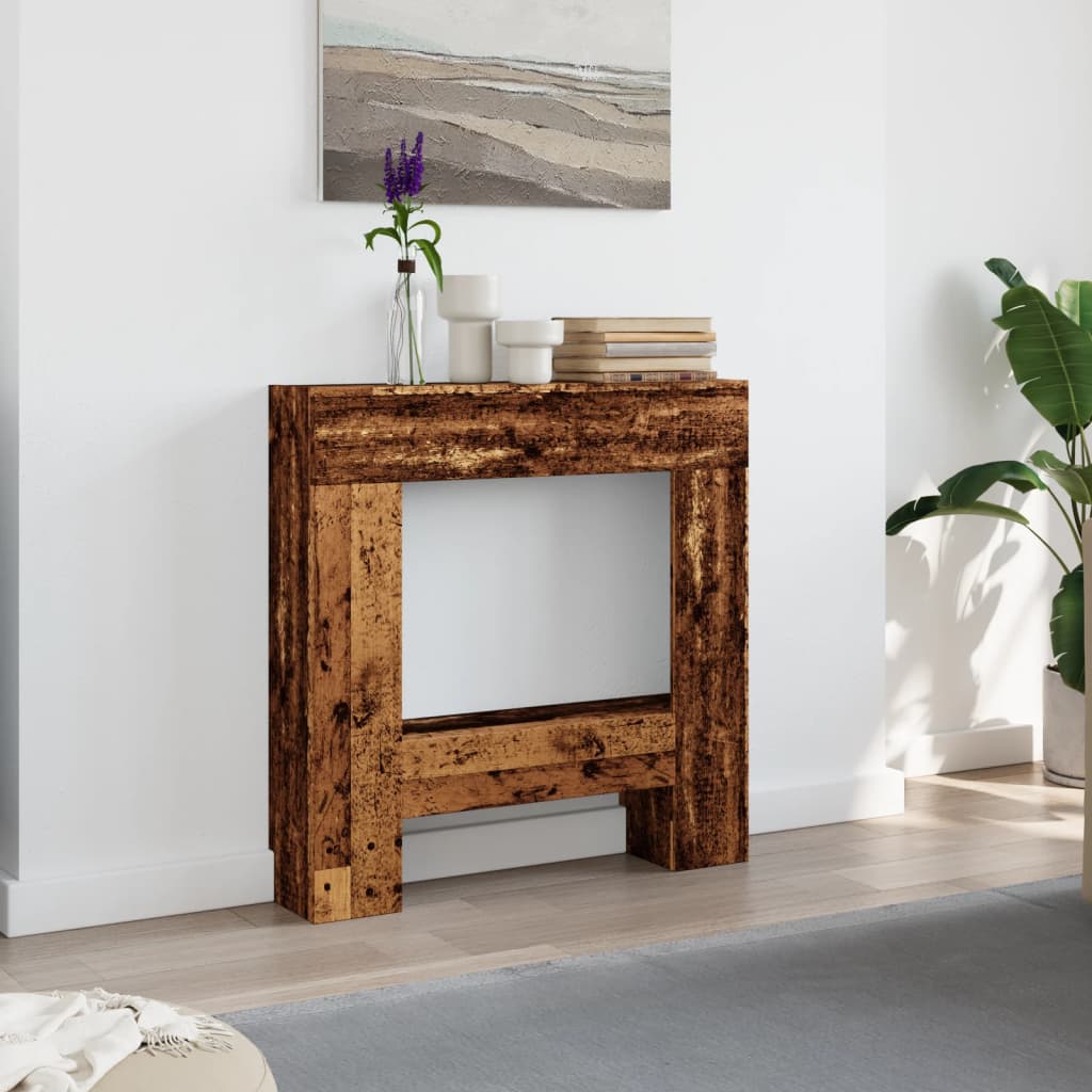 vidaXL antik fa színű szerelt fa kandallóburkolat 81 x 18 x 82 cm