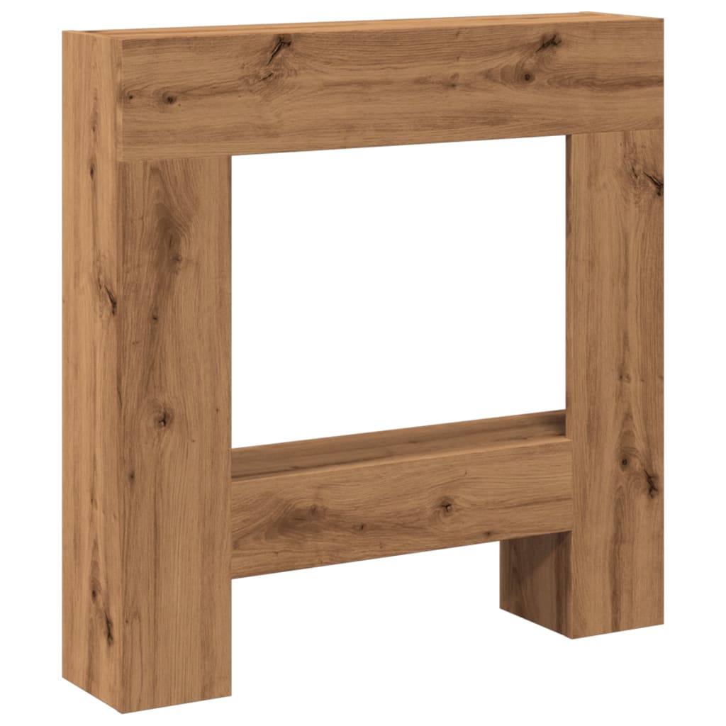Thumbnail - vidaXL Kaminumrandung Artisan-Eiche 81x18x82 cm Holzwerkstoff