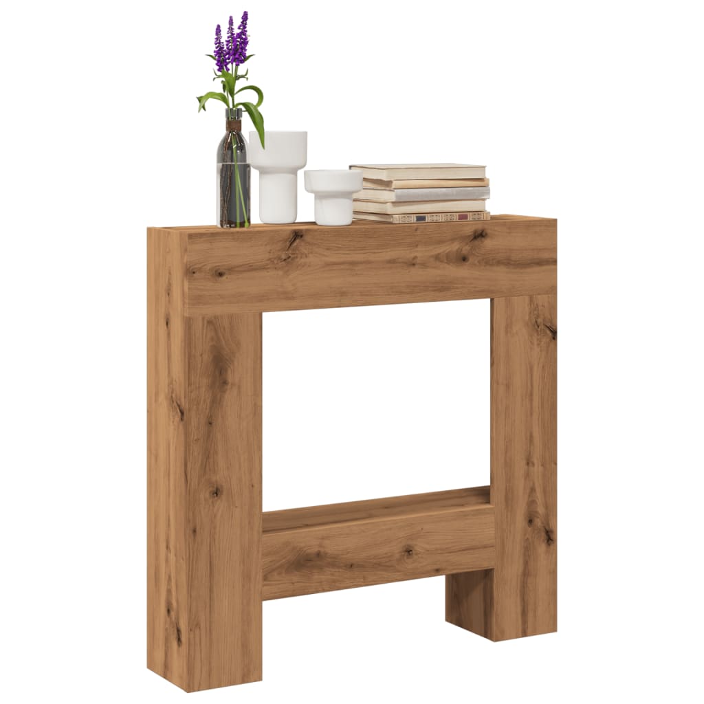 vidaXL Kaminumrandung Artisan-Eiche 81x18x82 cm Holzwerkstoff