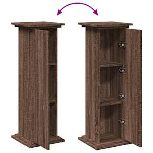 Výstavní stojan s úložným prostorem hnědý dub 31x30x90 cm - obrázek 9