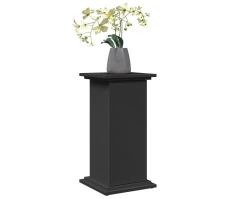 vidaXL Pi&eacute;destal avec rangement noir 31x30x60 cm bois d'ing&eacute;nierie