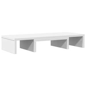 Stojan na monitor bílý 60 x 24 x 10,5 cm kompozitní dřevo - obrázek 2
