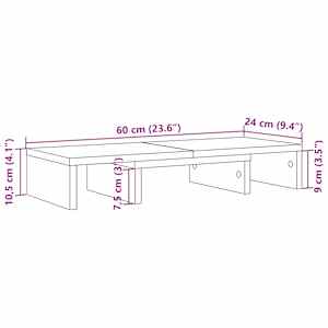 Stojan na monitor betonově šedý 60x24x10,5 cm kompozitní dřevo - obrázek 9