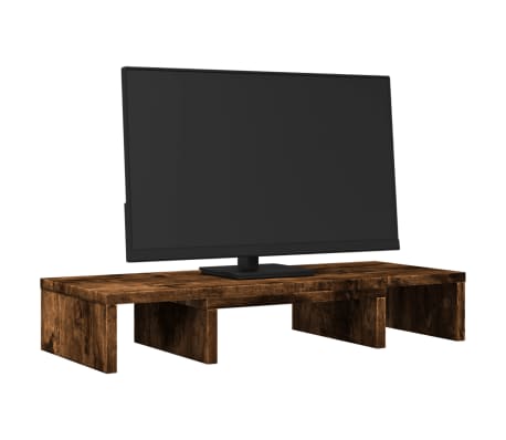 vidaXL monitora paliktnis, regulējams, ozola krāsa, 60x24x10,5 cm