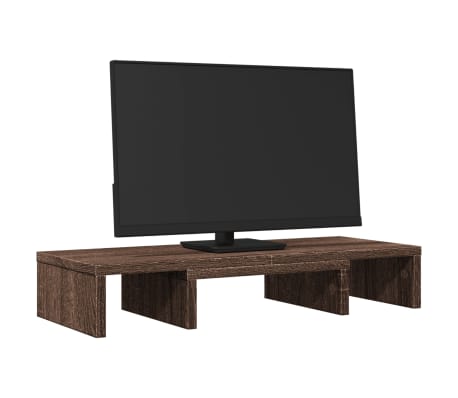 vidaXL barna t&ouml;lgy szerelt fa &aacute;ll&iacute;that&oacute; monitor&aacute;llv&aacute;ny 60x24x10,5 cm