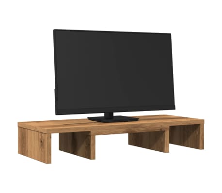 vidaXL Monitor Stand Adjustable Artisian Oak 60x24x10.5 cm Engineered Wood