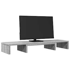 vidaXL Monitor Stand Riser Adjustable Grey Sonoma 31.5x9.4x4.1" Engineered Wood
