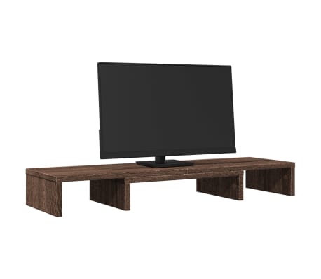 vidaXL Support de moniteur &eacute;l&eacute;vateur r&eacute;glable ch&ecirc;ne marron