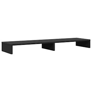 Stojan na monitor černý 100 x 27 x 10 cm kompozitní dřevo - obrázek 2