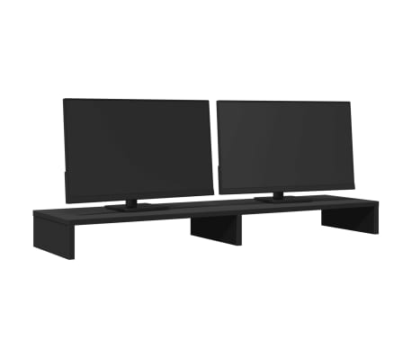 vidaXL Monitorst&auml;nder Schwarz 100x27x10 cm Holzwerkstoff
