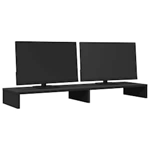 Stojan na monitor černý 100 x 27 x 10 cm kompozitní dřevo - obrázek 3