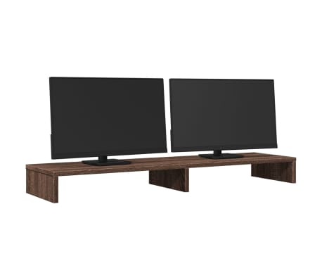vidaXL Support de moniteur ch&ecirc;ne marron 100x27x10 cm bois d'ing&eacute;nierie