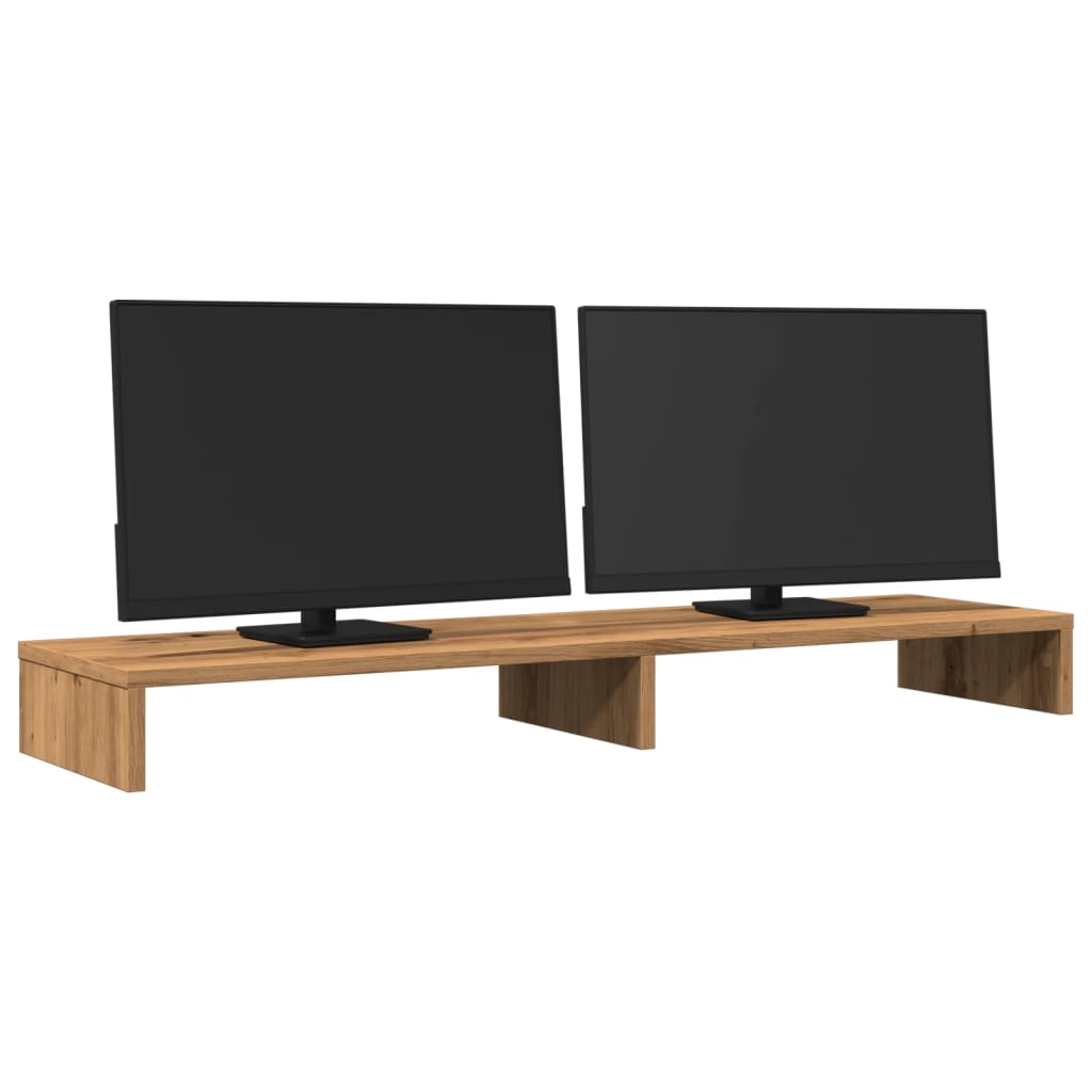 vidaXL Stojan na monitor dub artisian 100x27x10 cm kompozitné drevo