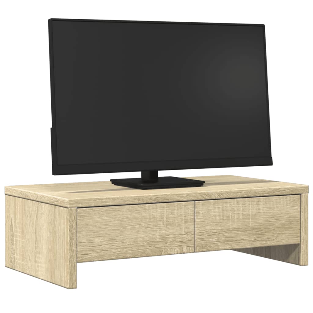 vidaXL Näyttöteline laatikoilla Sonoma-tammi 50x27x15 cm tekninen puu