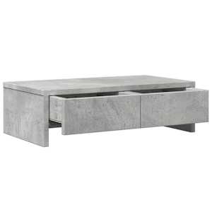 Stojan na monitor se zásuvkami betonově šedý 50 x 27 x 15 cm - obrázek 5