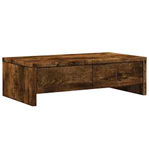 Stojan na monitor se zásuvkami kouřový dub 50x27x15 cm kompozit - obrázek 2