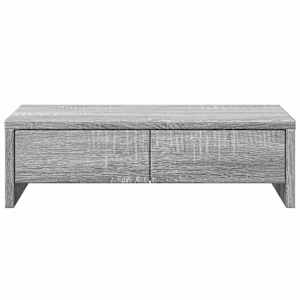 Stojan na monitor se zásuvkami šedý sonoma 50x27x15 cm kompozit - obrázek 4