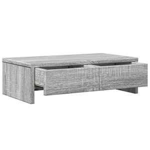Stojan na monitor se zásuvkami šedý sonoma 50x27x15 cm kompozit - obrázek 5