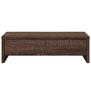 Stojan na monitor se zásuvkami hnědý dub 50x27x15 cm kompozit - obrázek 4