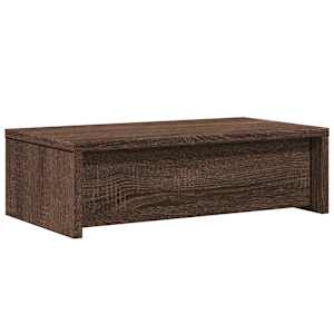 Stojan na monitor se zásuvkami hnědý dub 50x27x15 cm kompozit - obrázek 7